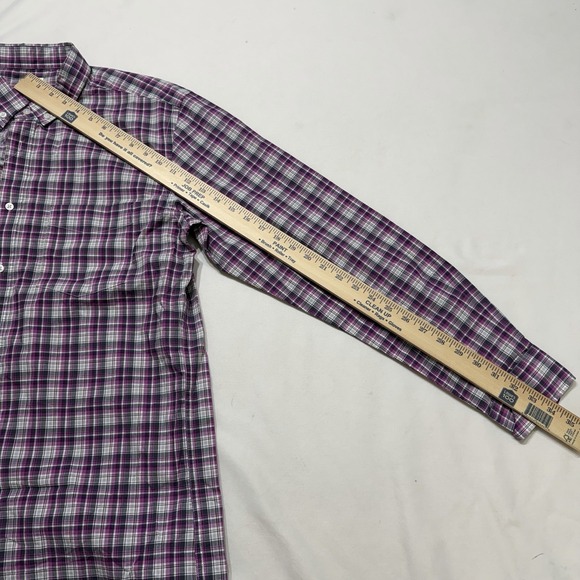 Uniqlo Mens Large Purple Plaid Button Down Shirt Cotton NWOT - Picture 12 of 14